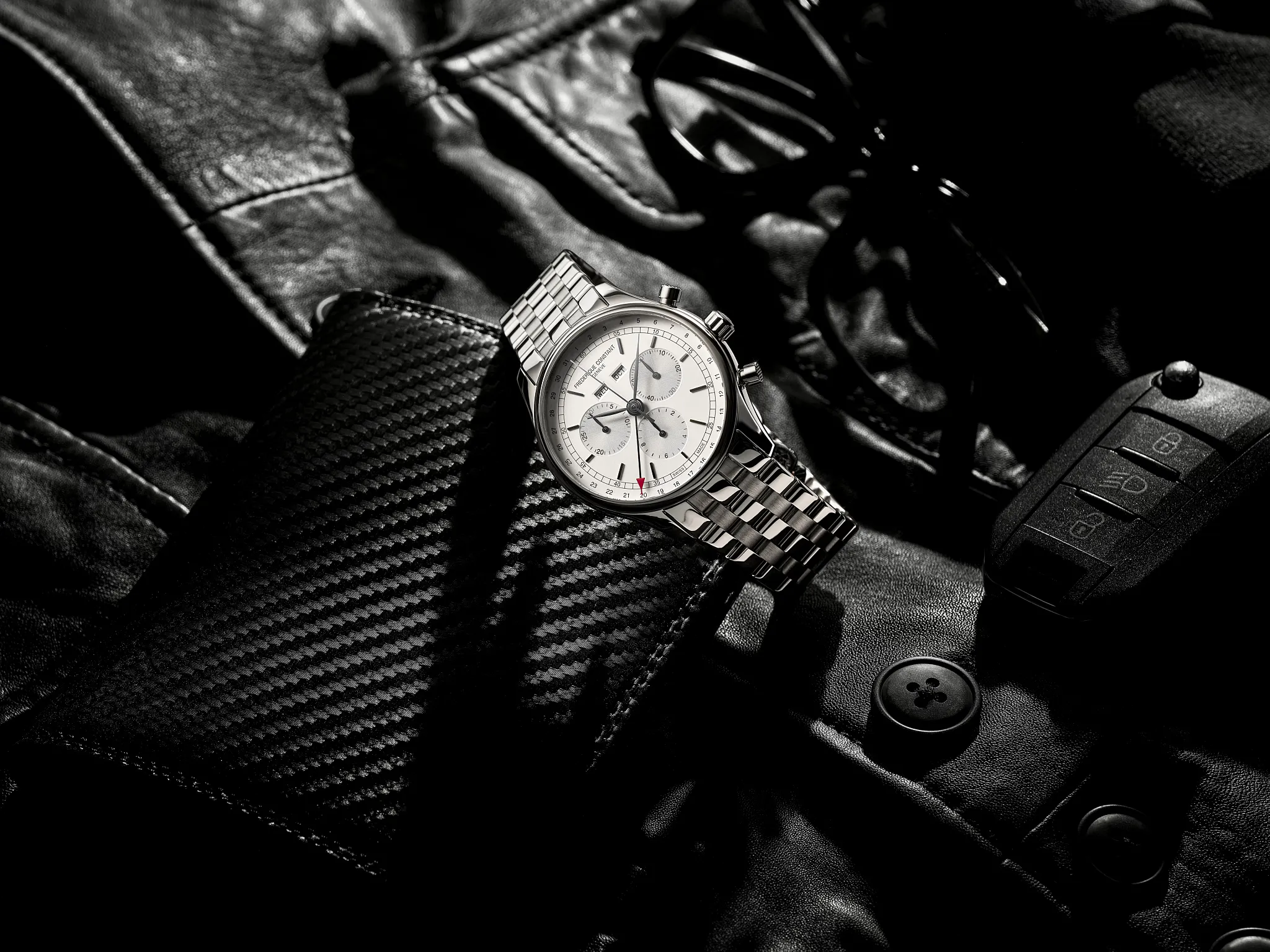 Classics Quartz Chronograph Triple Calendar Watch FC-296SW5B6